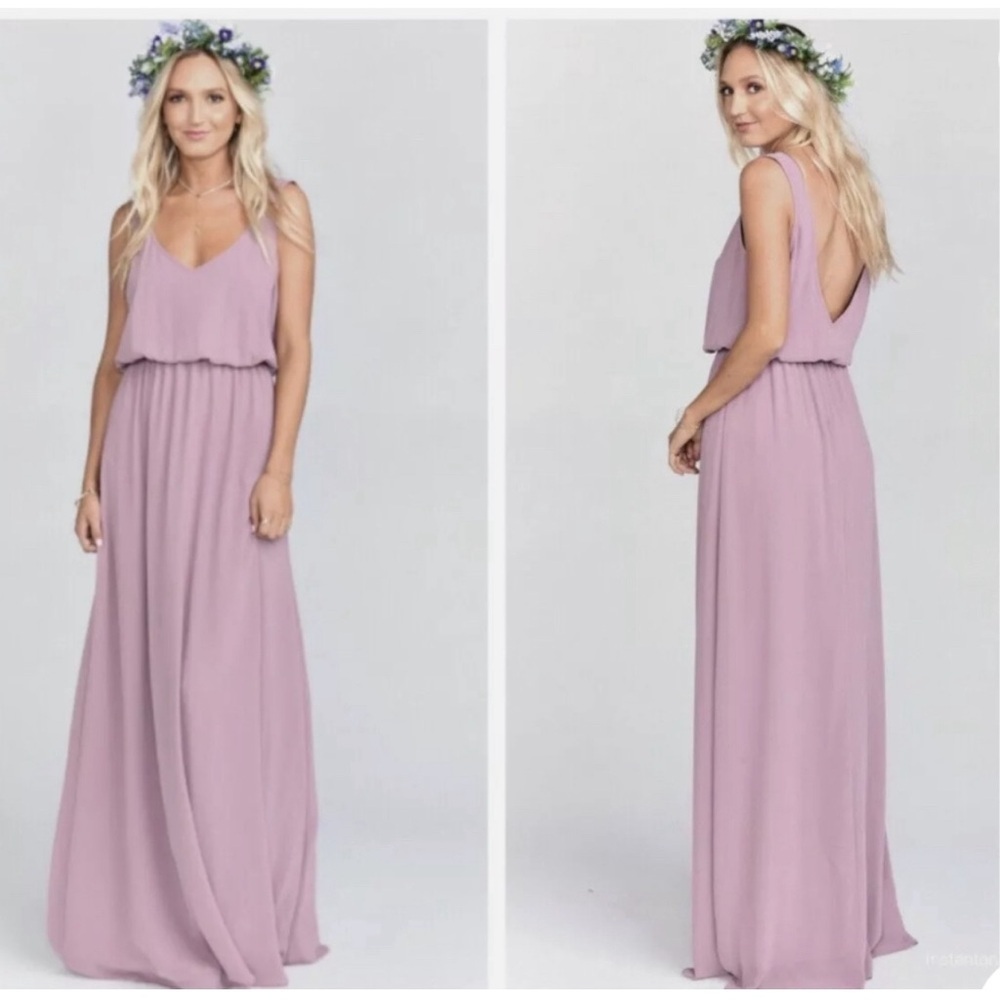 Show Me Your Mumu Large light purple Kendall Maxi Dress Antique Rose chiffon